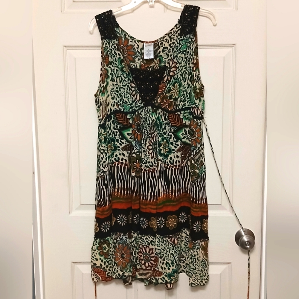Forbidden Multicolor Sleeveless Dress XL
